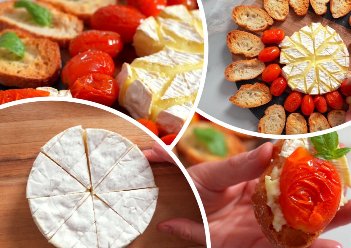 Рецепт шикарної порційної новорічної закуски із сиру камамбер