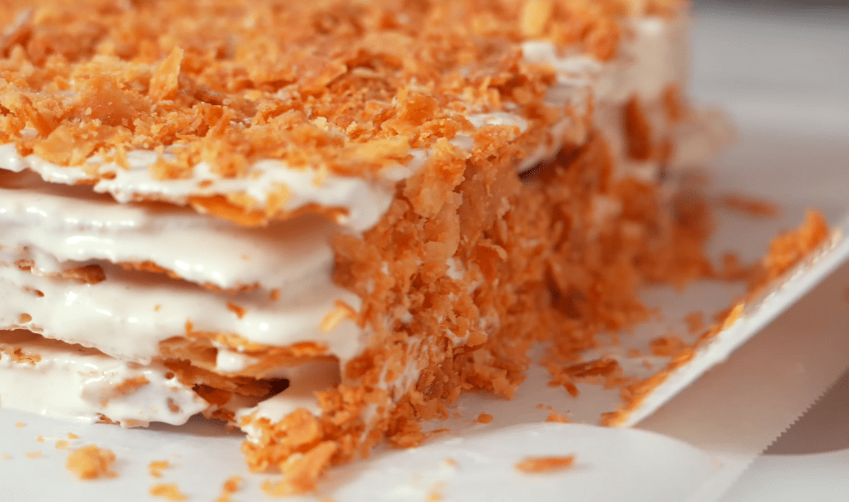 Рецепт Наполеона з тонкими хрусткими коржами та новим кремом