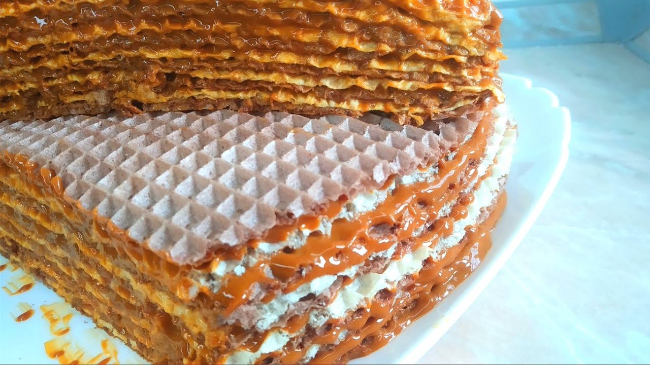 Рецепт вафельного торту зі згущонкою