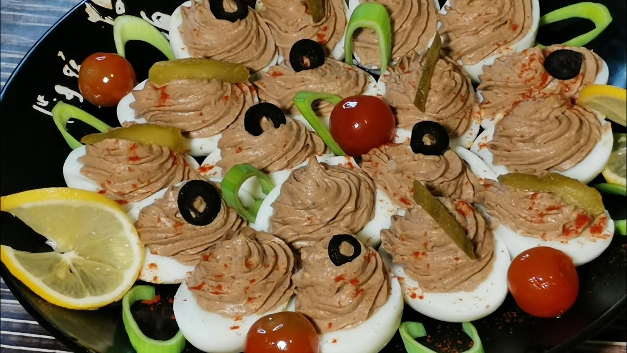 Рецепт курячих яєць із печінковим паштетом