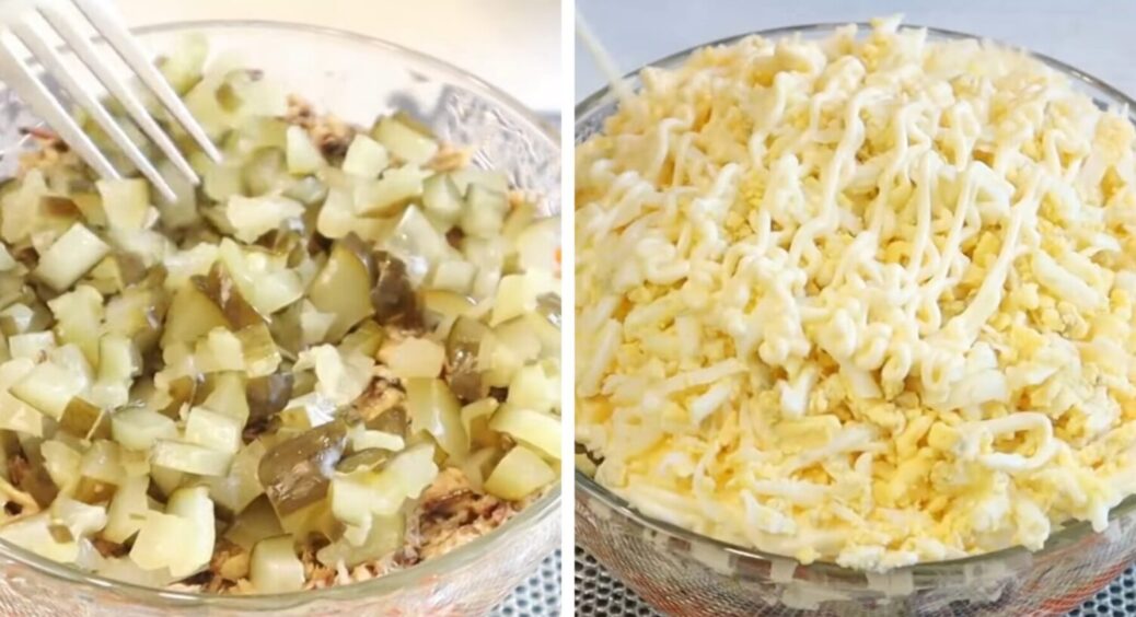 Багатий на залізо салат по-дніпровськи з шпротів і яєць: дуже смачно і дуже соковито 