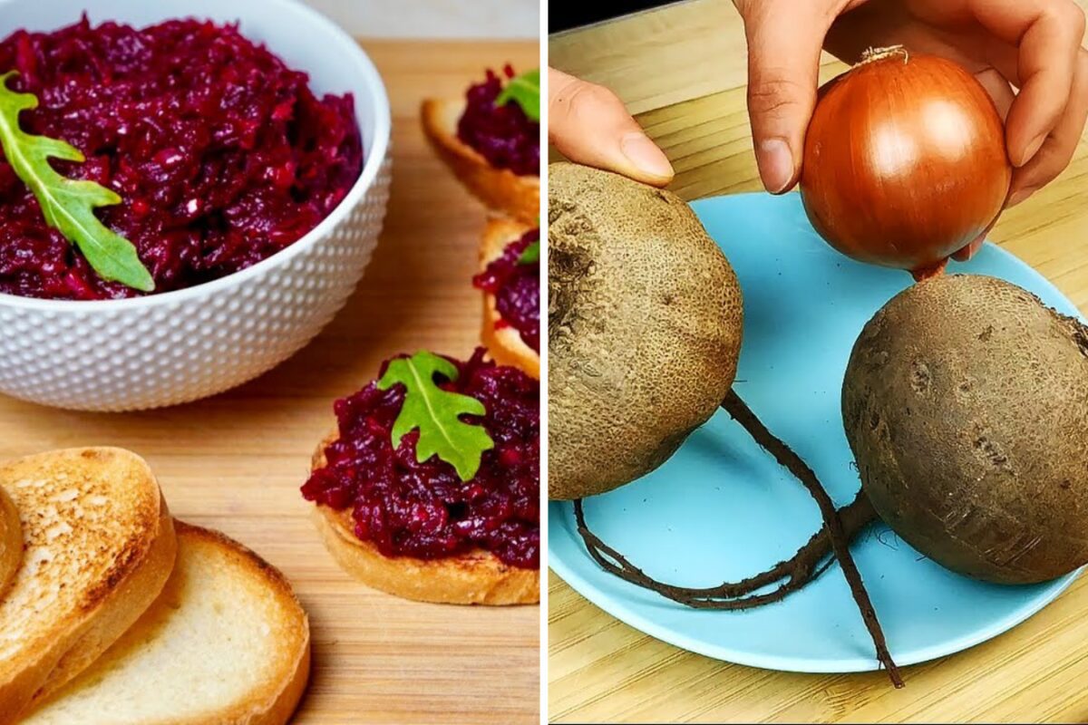 Рецепт смаженого буряка з цибулею на пательні