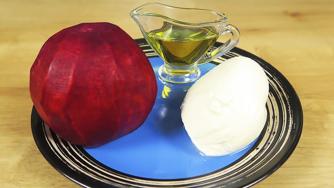 Рецепт смаженого буряка з цибулею на пательні