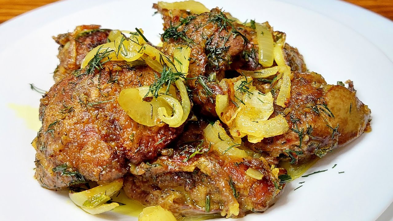 Рецепт смаженої печінки з цибулею