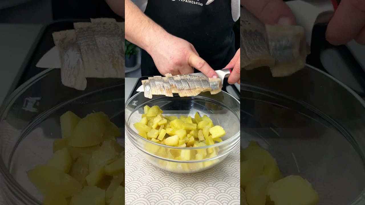 Рецепт весняного салату з оселедцю та картоплі