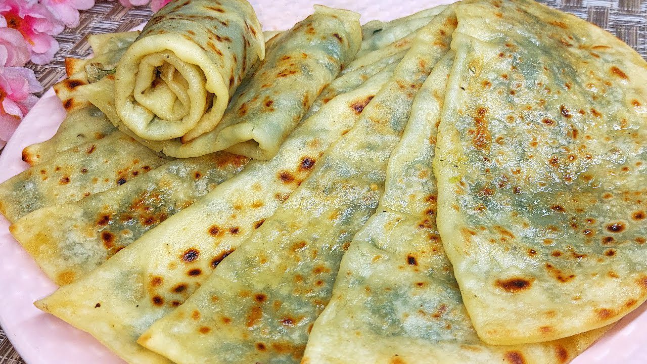 Рецепт м'яких коржів із зеленню укропа