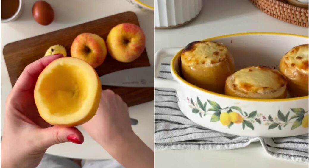 Трохи кисломолочного сиру та волоських горіхів: запікаємо 4 яблука на сніданок – смачно до кави 