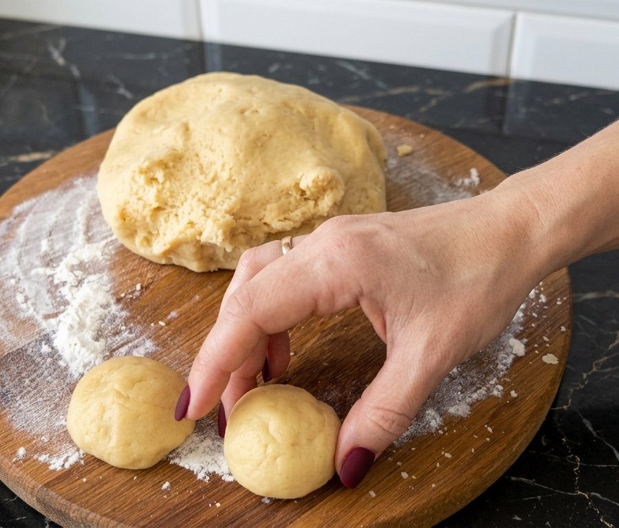 Рецепт смачних та ароматних тістечок "Персики" з горіхами та ніжним кремом