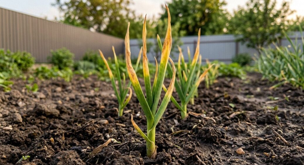 Часник жовтіє у травні: що зробити за 1 вечір, щоб перо знову пішло в ріст 