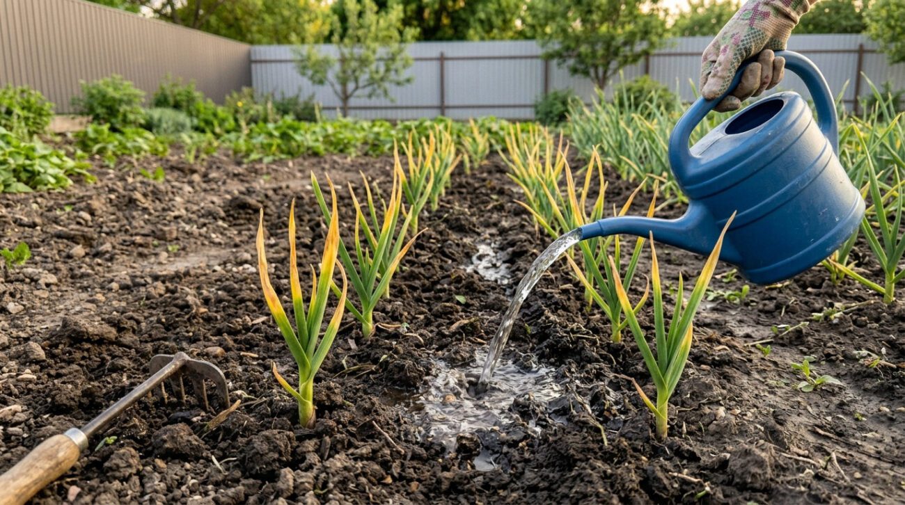 Чим підживити часник у травні, якщо почало жовтіти листя