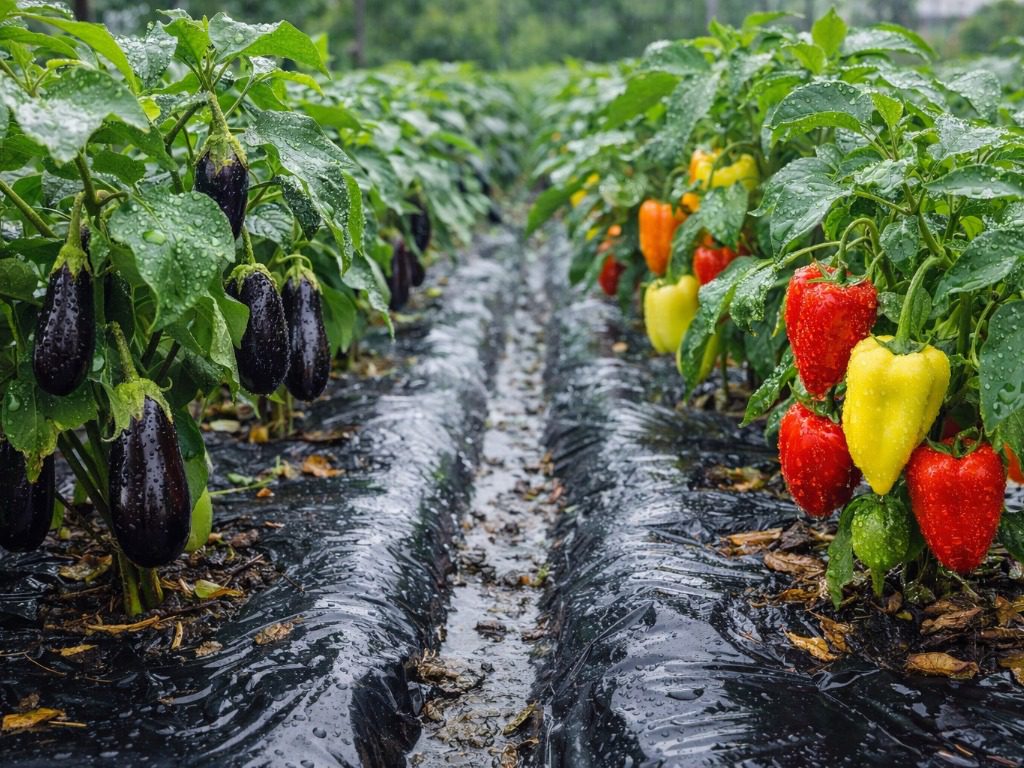 Плівка з агроволокна для мульчування перців і баклажанів. Фото: Сенсація