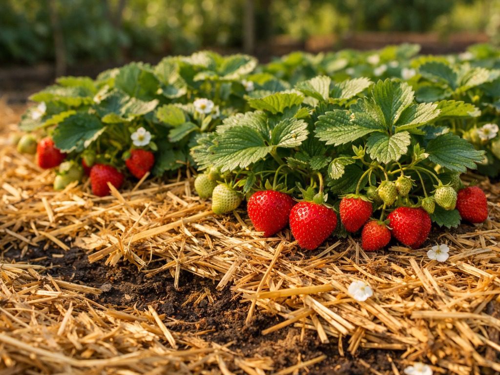 Солом'яна мульча для полуниці. Фото: Сенсація