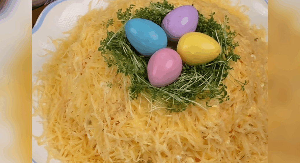 Це смачне “гніздечко” з картоплею і яйцями я подам на Великдень 2026: красивий салат 