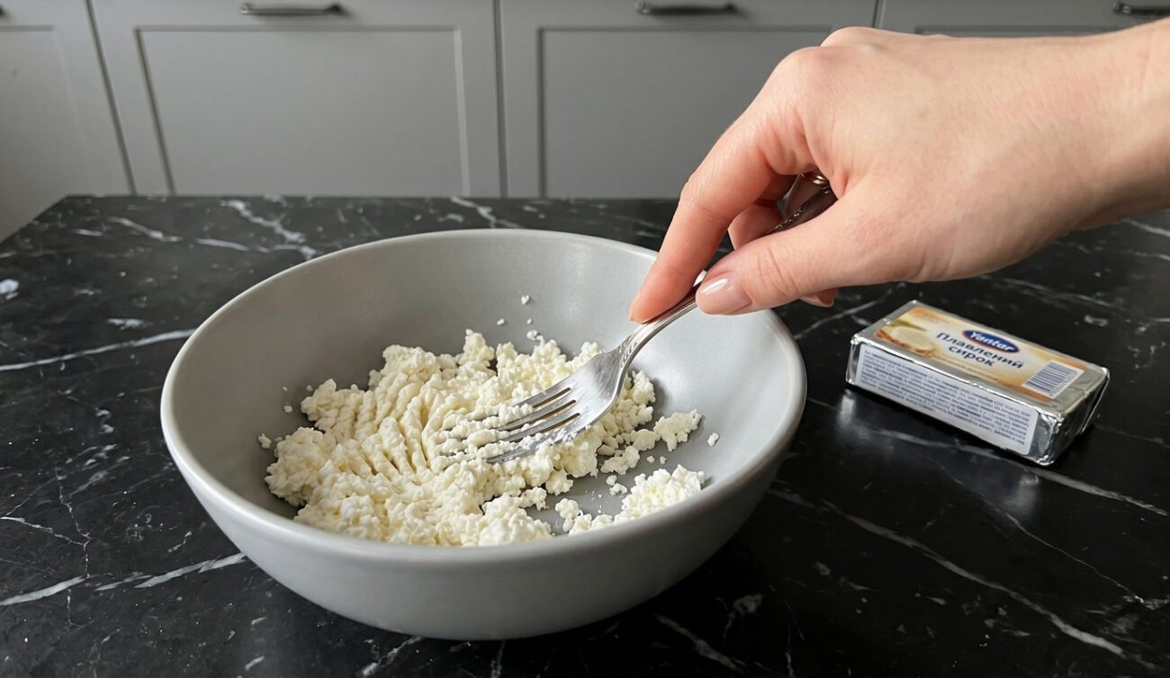 Рецепт пікантної намазки з сиром, свіжою зеленню та часником