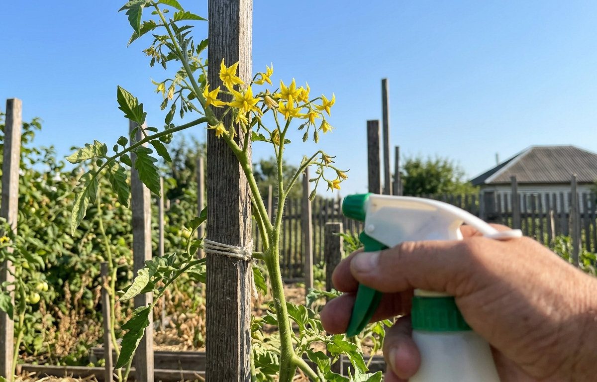 Обприскування бором під час цвітіння може на третину збільшити родючість та покращити смак помідорів