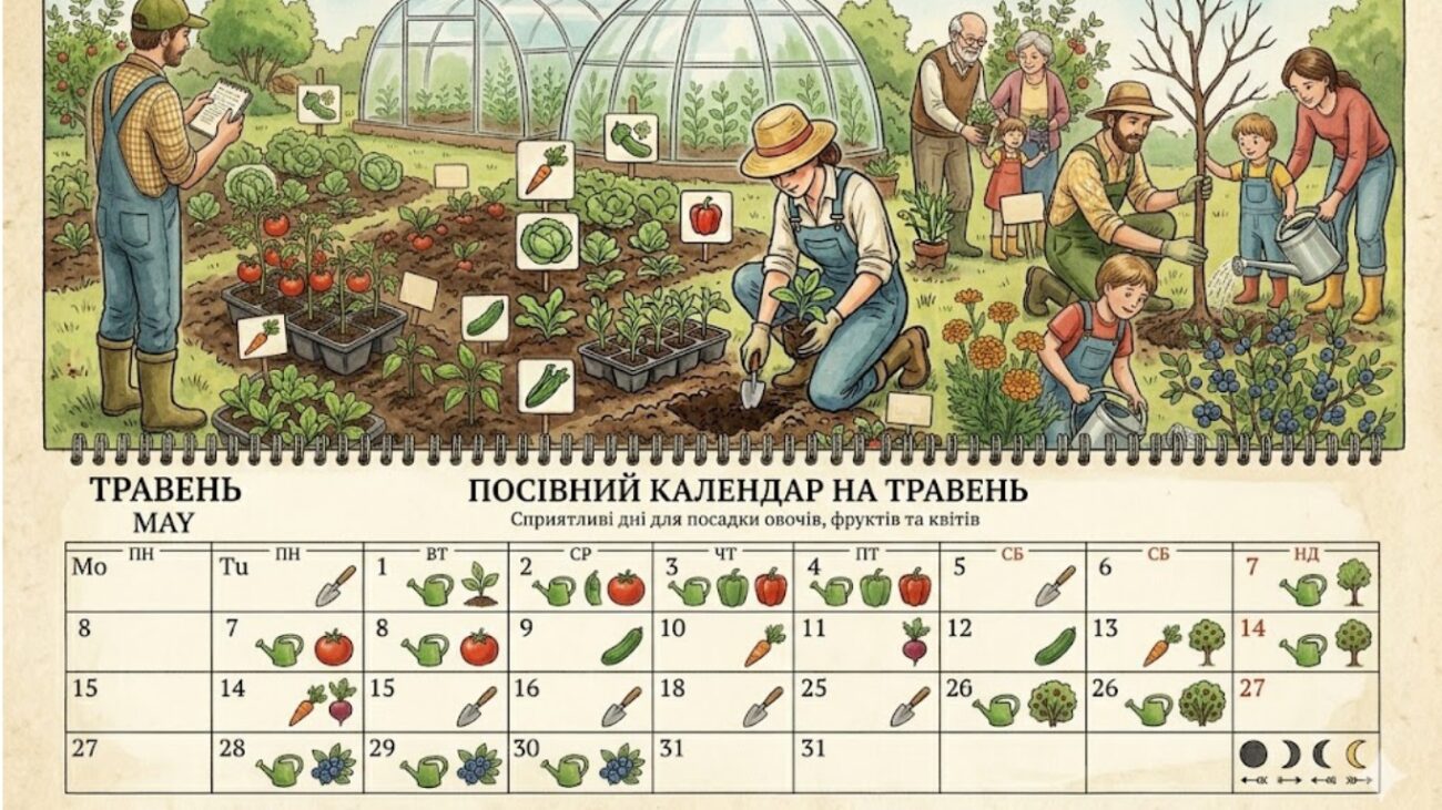 Посівний календр на травень 2026 року. Фото: Сенсація