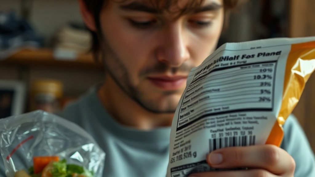 Людина читає склад продукту на упаковці
