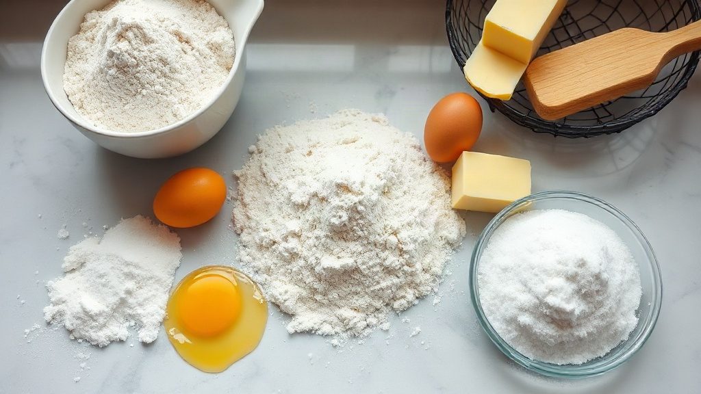 Інгредієнти для приготування простої випічки