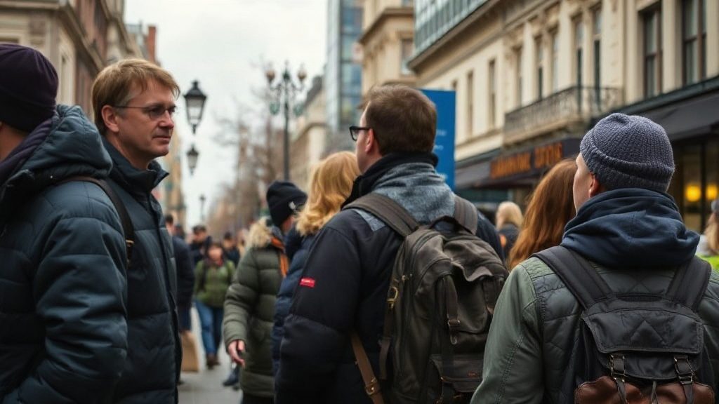 Люди на вулиці в одязі по погоді