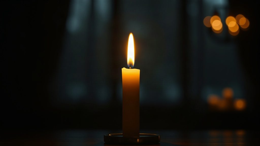 Запалена свічка як символ надії та віри