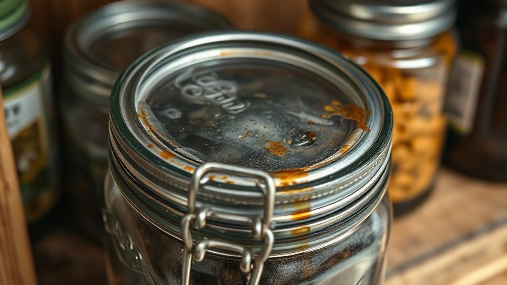 Здута кришка на банці з консервацією як ознака бродіння