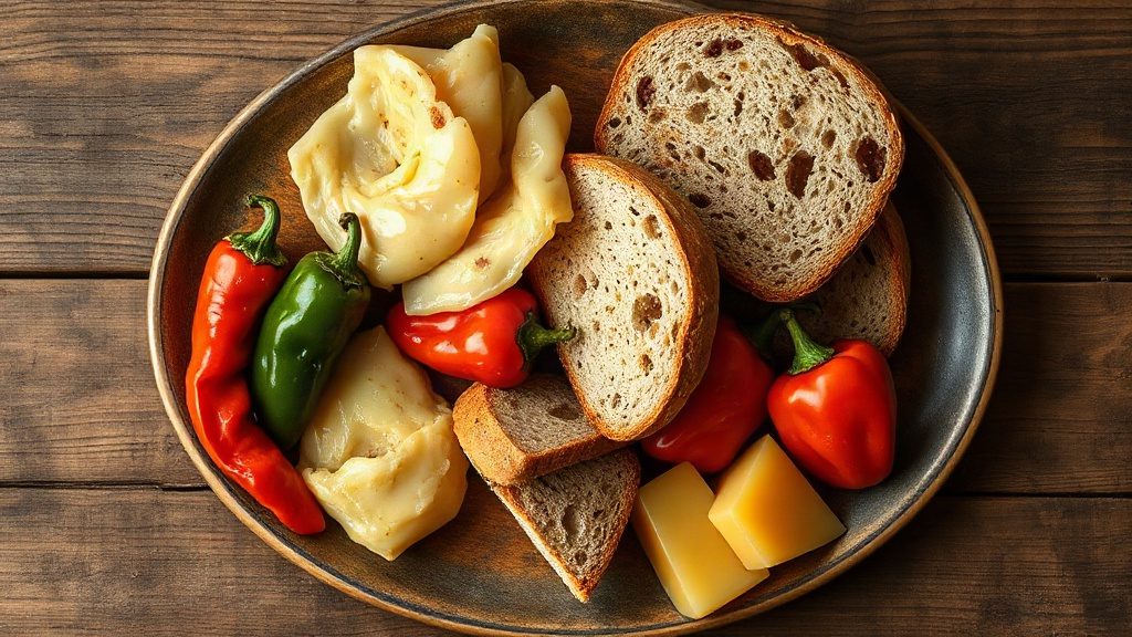 Готова закуска з маринованих перців на столі