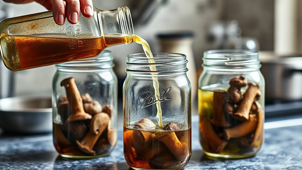 Процес приготування маринаду для грибів